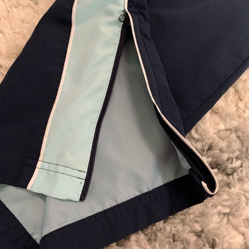 Reebok Dark and Light Navy Blue Track Long Pants Size XL - Picture 6 of 16